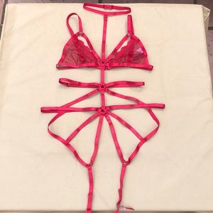 Strappy Lace Lingerie Teddy